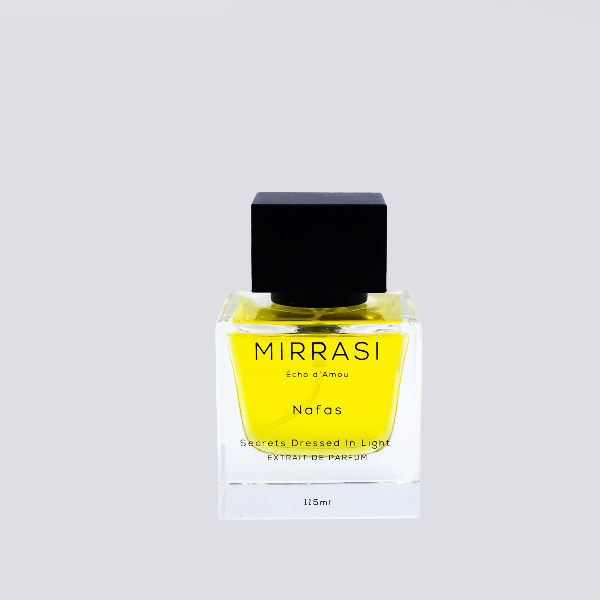 Mirrasi Nafas MN-8 Extrait De Parfum – Unisex fragrance in 60ML and 115ML – bottle and packaging – Aureja.ae
